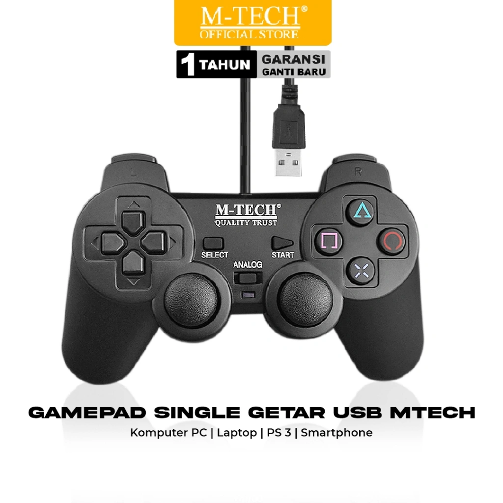 MTECH Stick Gamepad Single Getar USB Joystick PC Laptop PS3 M-Tech Original