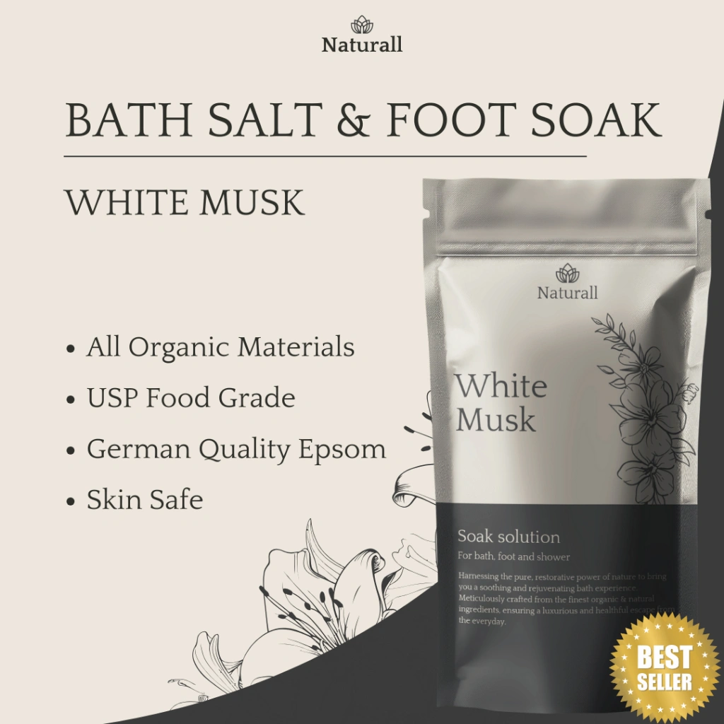 Naturall Bath Salt - White Musk - Garam Mandi & Rendam Kaki 300gr