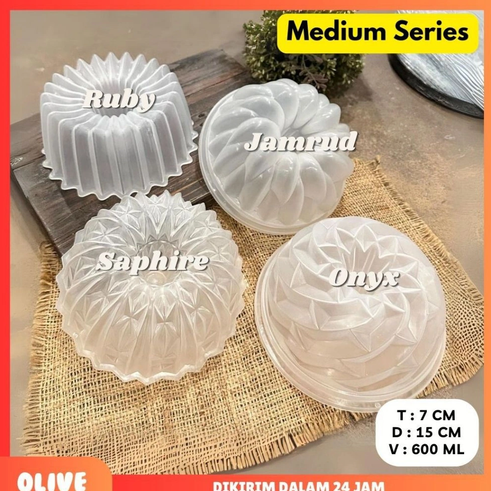 Cetakan Puding Medium Isi 4 Pcs Plastik Premium / Cetakan Bolu loyang / Cetakan Agar-agar