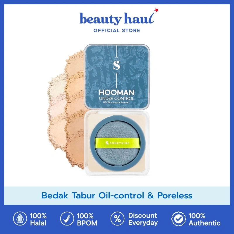 SOMETHINC Hooman Under Control HD Blur Loose Powder - Bedak Tabur Untuk Kulit Berminyak