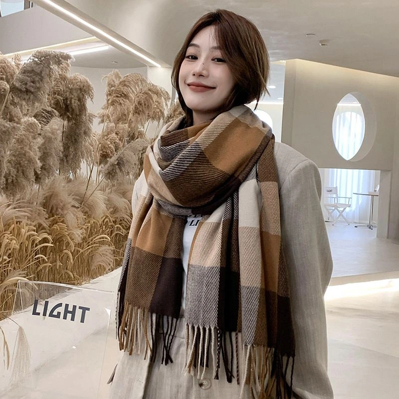 NEW Syal Korea Scarf Wool Cashmere Immitation Fashion Winter Autumn Musim Dingin Kode YW001
