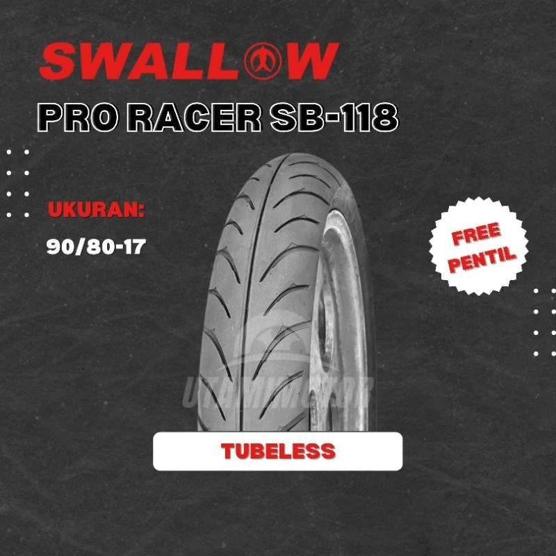 BAN MOTOR SWALLOW PRO RACER SB118 70/90-17 80/90-17 90/80-17 100/70-17 TUBELESS