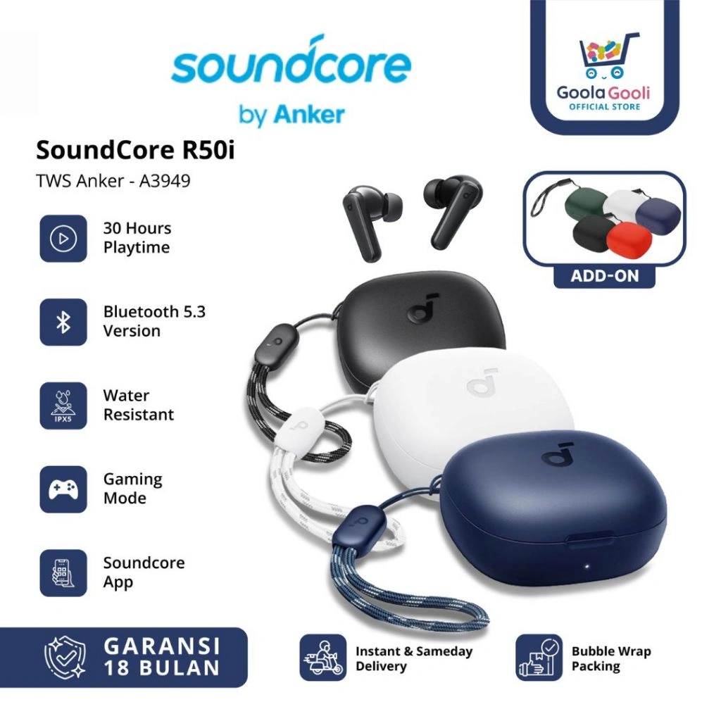 ANKER Soundcore R50i R50I Stick TWS Earphone Wireless Bluetooth 5.3 A3949
