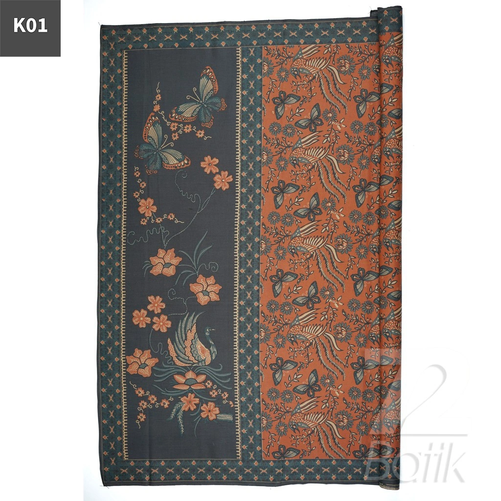 KAIN BATIK PREMIUM Bahan Katun Motif Kupu Kupu Two Tone Pagi Sore Terracotta Earthy Brown Sunbeam Yellow 721402 Cap 72 Jarik Jarit Samping Kebat Panjang Batik Katun Modern Premium Bahan Seragam Batik Pernikahan Kantor Keluarga Murah Kamen Jadi Batik Bali