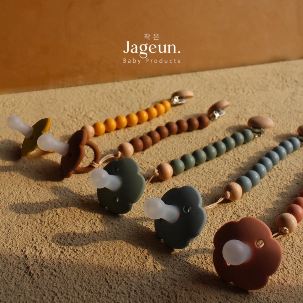 JAGEUN Premium Silicone Pacifier, Empeng Dot Bayi + Teether Gelang