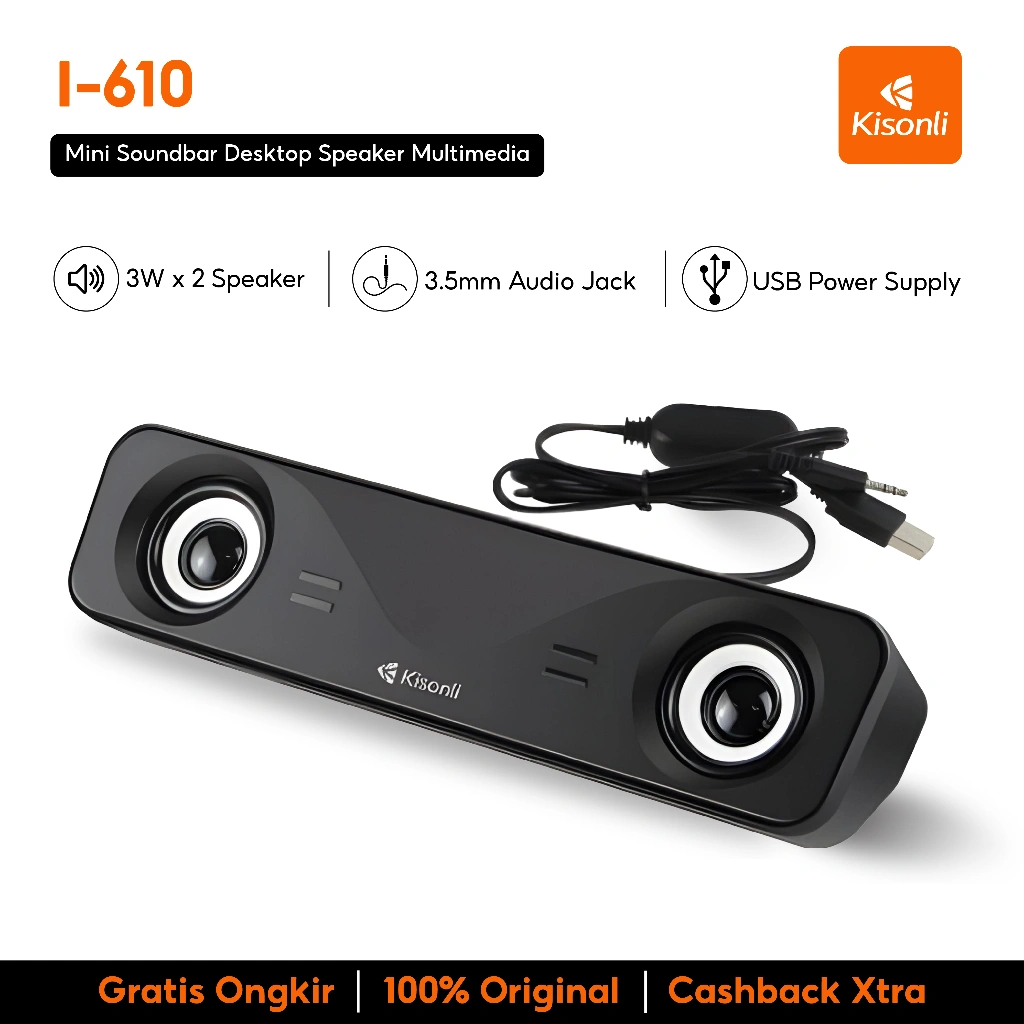 Kisonli Speaker Laptop / Komputer Soundbar I610