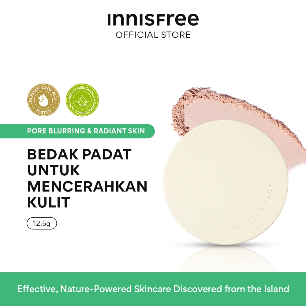 Innisfree Pore Blur Pact 12.5g - Bedak Padat untuk Menyamarkan Pori