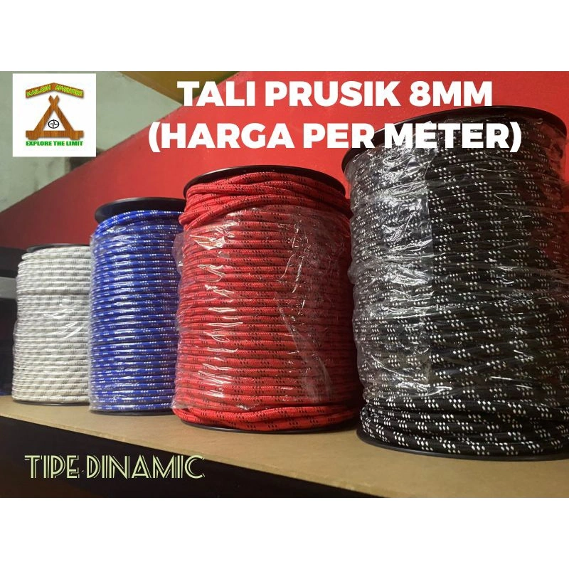 Tali prusik 8mm harga per METER tipe dinamic