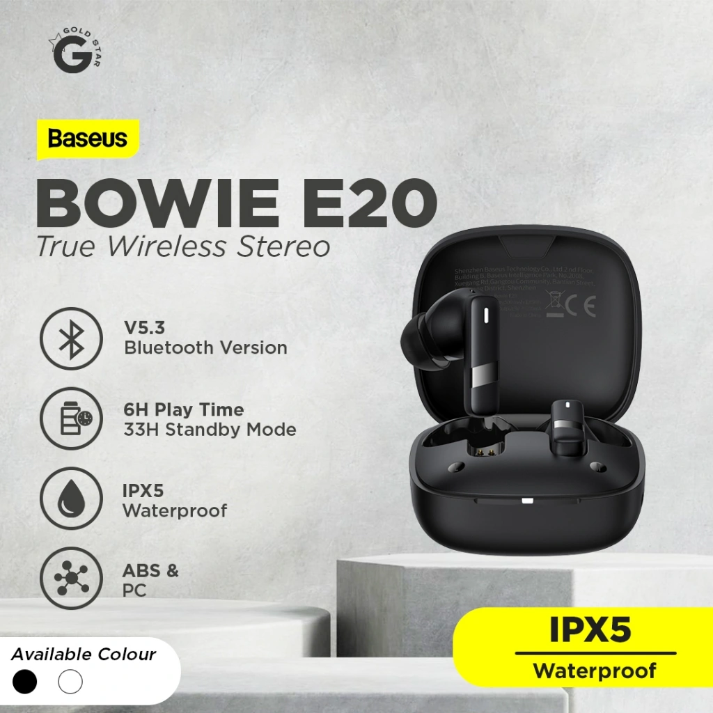 Baseus Bowie E20 True Wireless Bluetooth Earphone TWS Mini Earbuds Powerful Bass