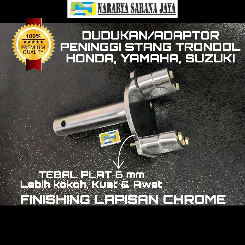 Dudukan Adaptor Peninggi Stang Motor Trondol Bebek Matic Tebal Model Persegi Original Universal