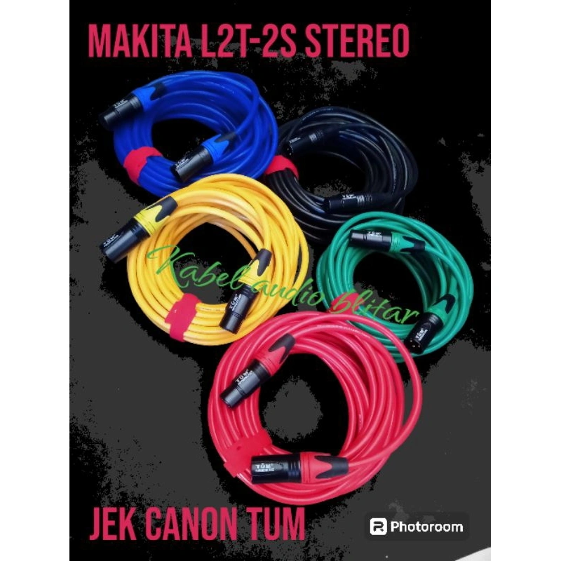 kabel mic/microphone XLR TUM male to XLR female ..kabel MAKITA/ STEREO L2T -2S ORIGINAL...Panjang 5m/7m/10m/15m/20m...