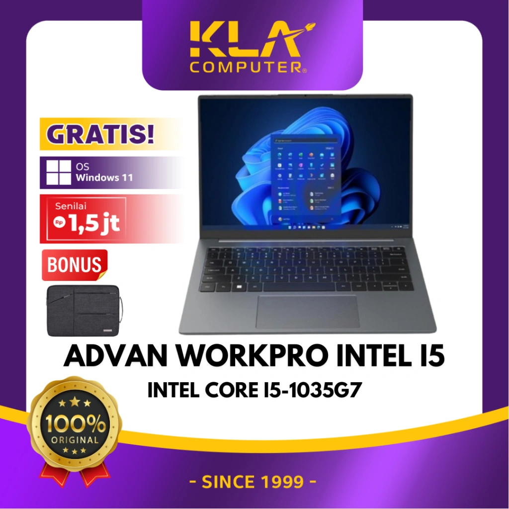 Advan WorkPro 14 GREY i5 1035G7 8GB DDR4 SSD 256GB W11