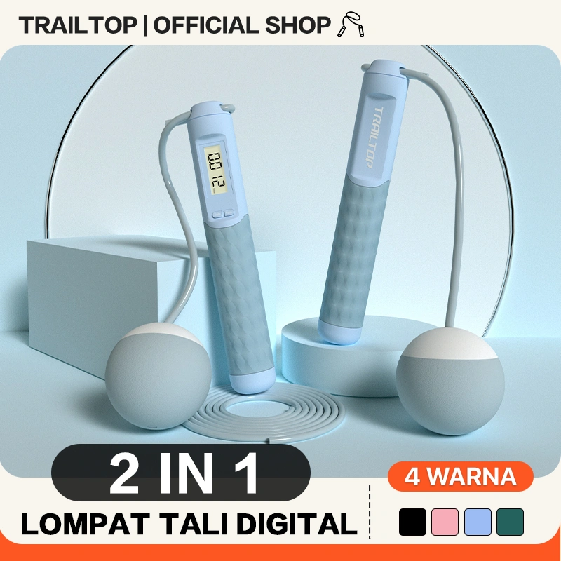 Trailtop 2in1 Lompat Tali PVC Skipping Rope Dan Bola Gravitasi Paket Alat Olahraga Fitnes