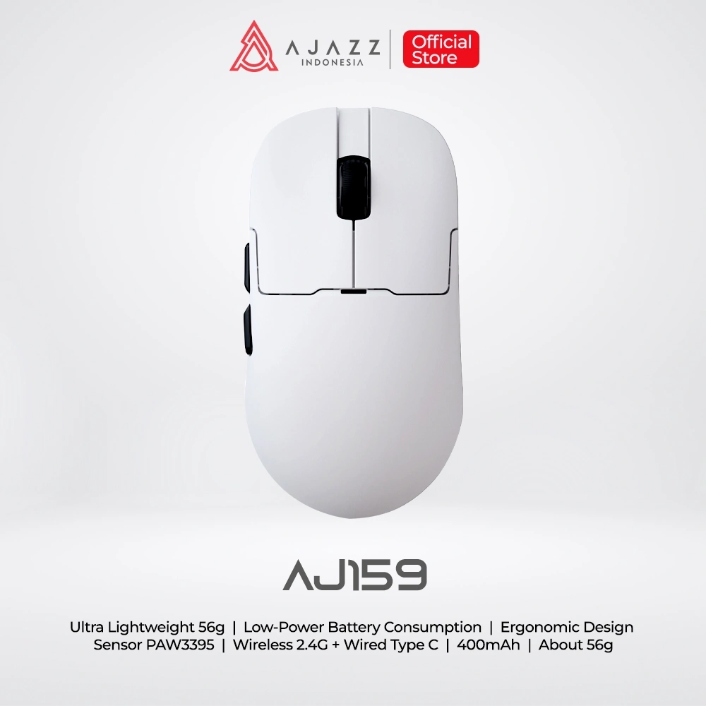 Ajazz AJ159 Gaming Mouse Dual Mode PAW3395 up to 26000 DPI