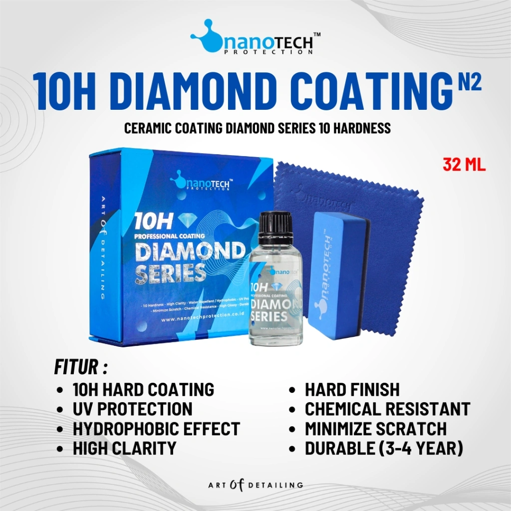 NANO CERAMIC COATING 10H DIAMOND SERIES - nanoTACH PROTECTION - Paint Protection - Permanent Coating - Pengkilap Cat Mobil - Auto Detailing - Pengkilap Cat Efek Daun Talas - Pengkilap Mobil Anti Air - Pengkilap Motor - Hard Coat - Coating Anti Baret