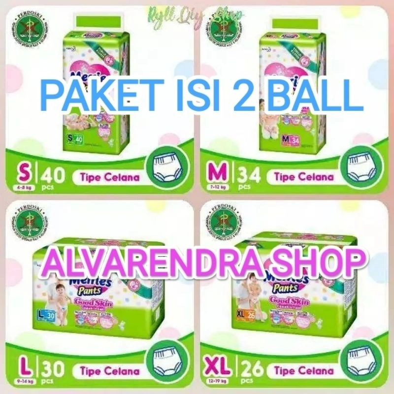 [Khusus Live] Merries Popok Celana NBS40 / M32 / L28 / XL26 / XXL28