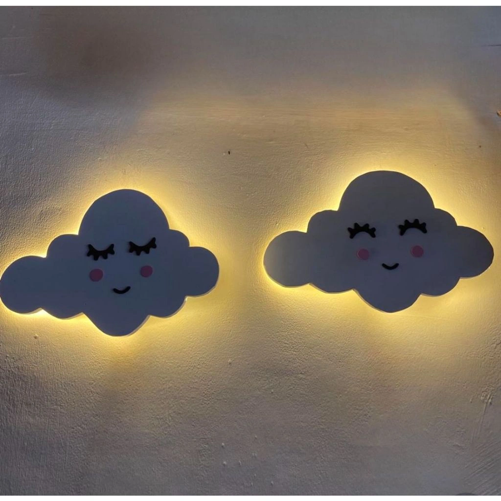 Lampu kamar anak  LED lampu awan lampu hiasan dinding lampu tidur lampu awan aesthetic