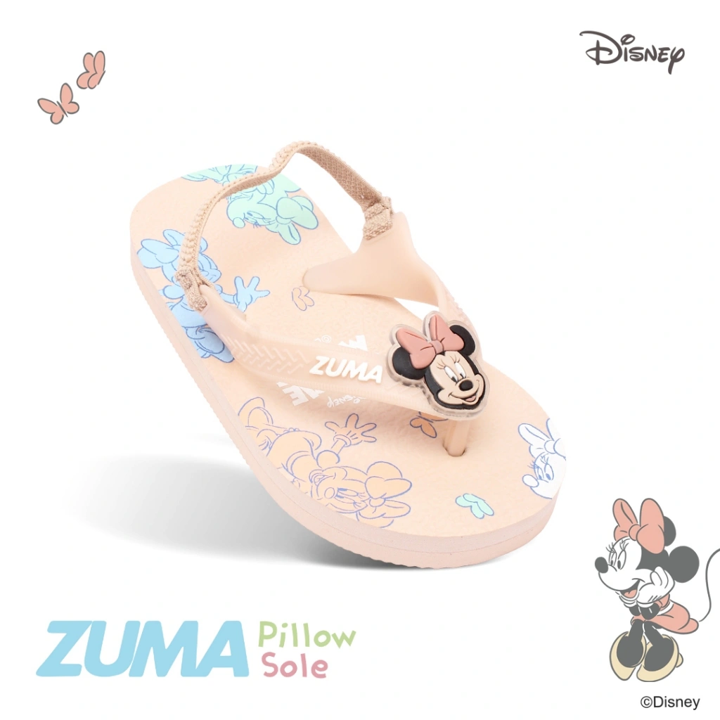Minnie 2 Zuma Baby Blush Nude, Sandal Jepit Tali Karet Belakang, Krem