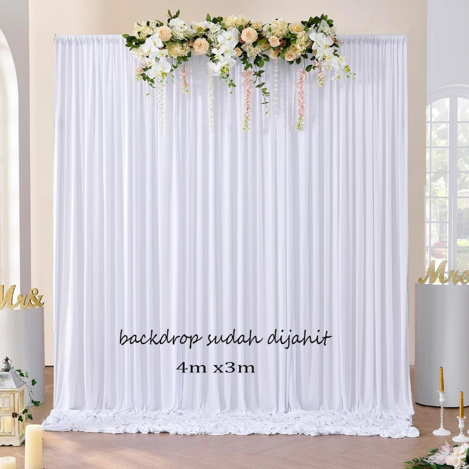 Backdrop Background Polos untuk Dekorasi Pesta Hyget Ukuran 4meter dan 3 meter