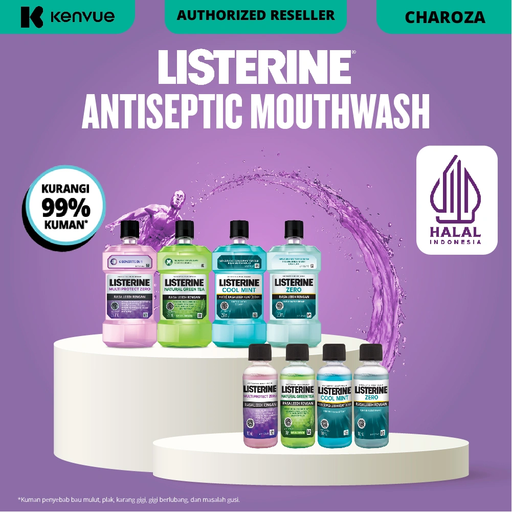 ☘️ CHAROZA ☘️ LISTERINE Antiseptic Mouthwash | Listerine Obat Kumur 500 ML