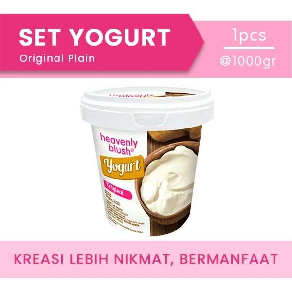 Heavenly Blush Set Yoghurt Original 1 Liter (1 x 1L)