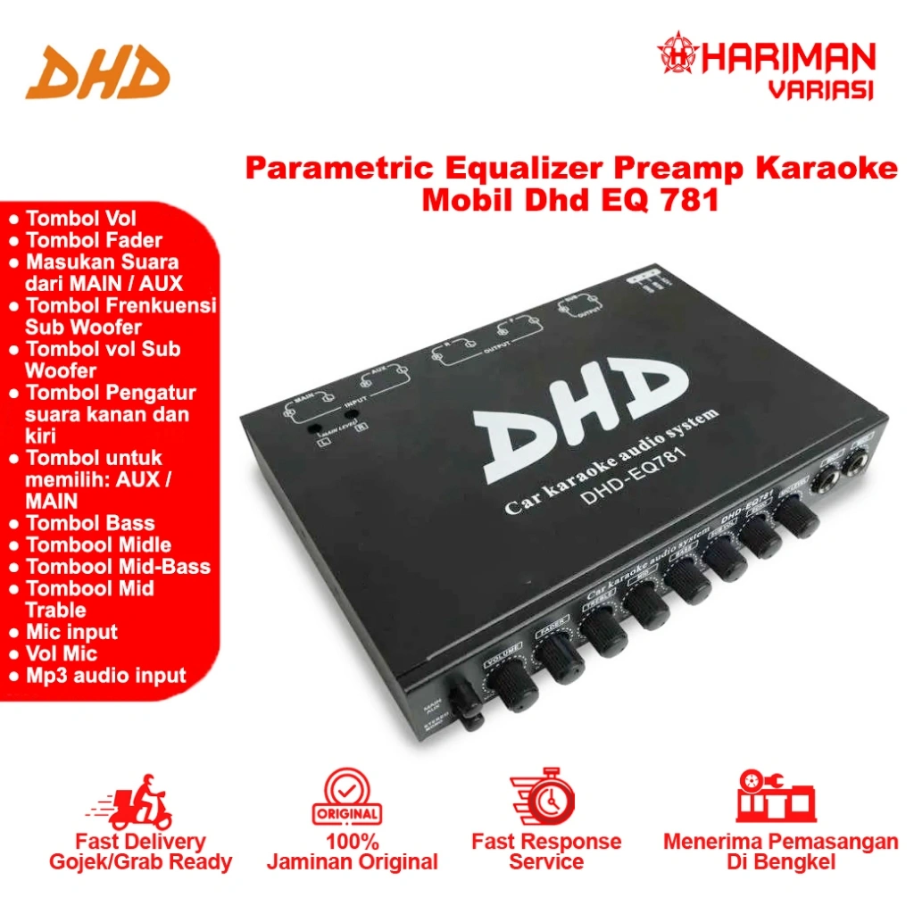 Preamp Parametric Equalizer Karaoke DHD-EQ781