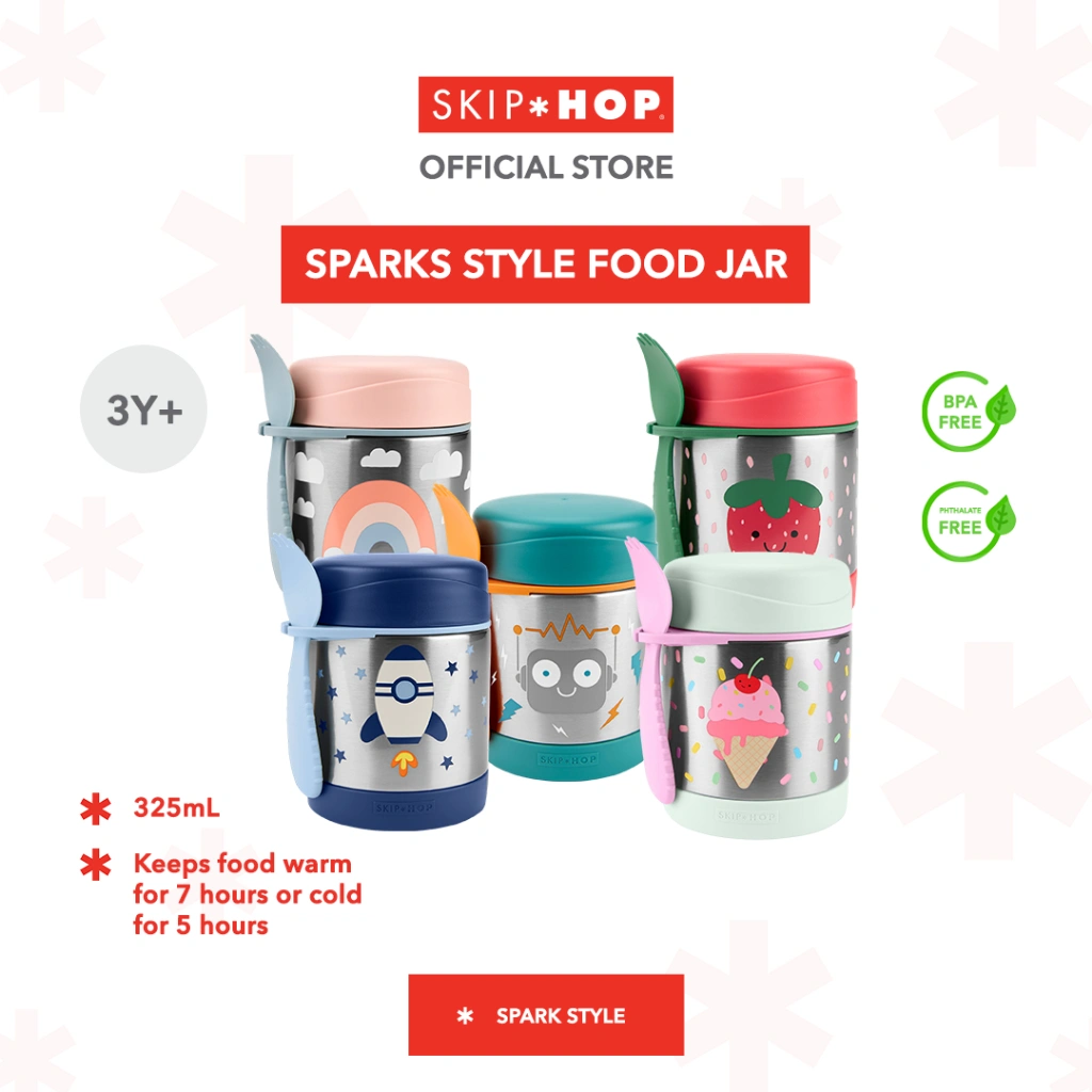 Skiphop Spark Style Insulated Food Jar - Wadah Makanan Hangat Stainless Steel Anak