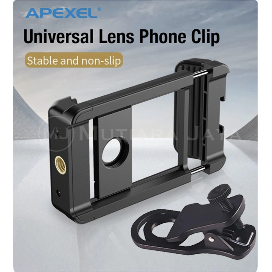 APEXEL Universal Clip Klip Jepitan Lensa Bracket Holder HP Tele Zoom Telescope
