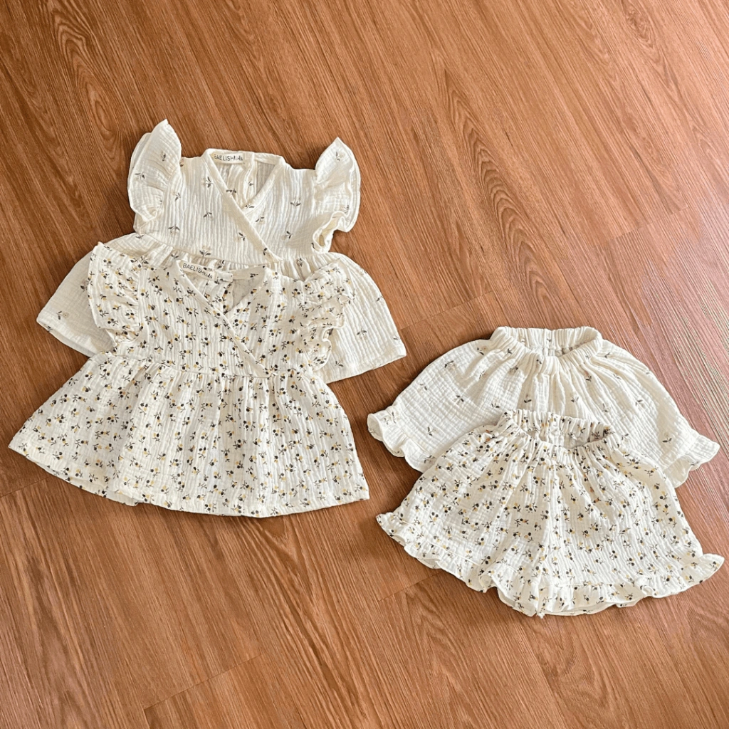 NEW Emily Set Baby 3 Bulan-2 Tahun One Set Bayi Setelan Baju Anak Perempuan / Bodysuit / Romper / Jumpsuit / Jumper (Newborn)