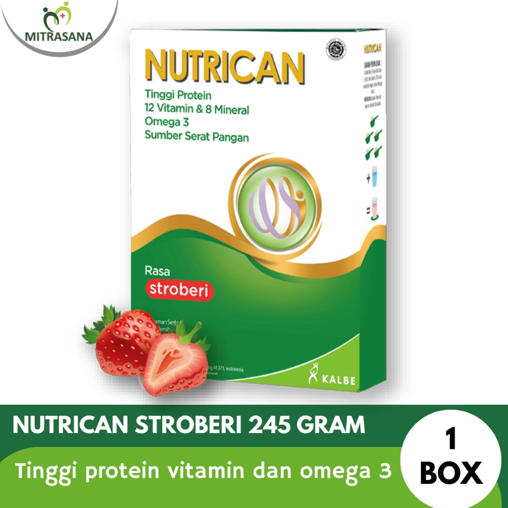 Nutrican Strawberry 245 gram - Nutrisi Tinggi Energi dan Protein