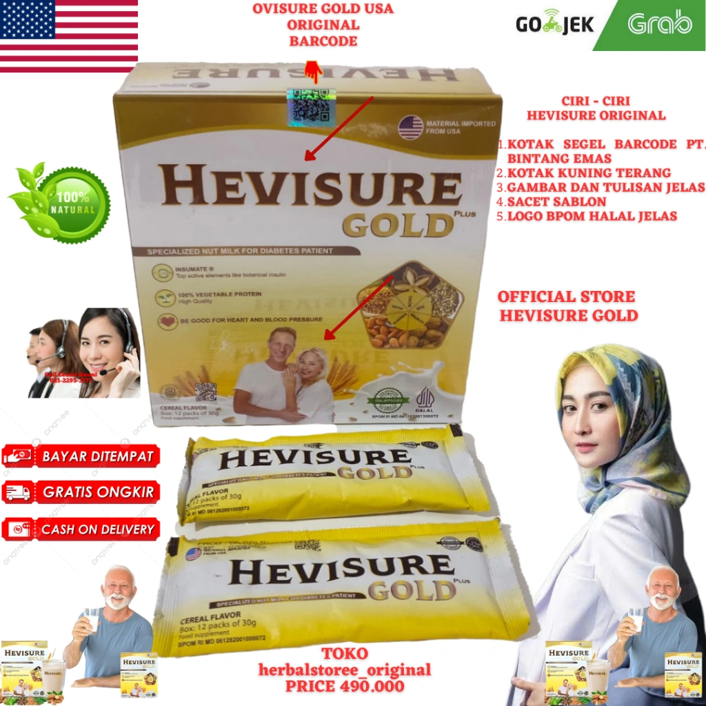 SUSU HEVISURE GOLD PLUS ASLI ORIGINAL SUSU ATASI DIABETES KENCING MANIS INSULIN PANKREAS