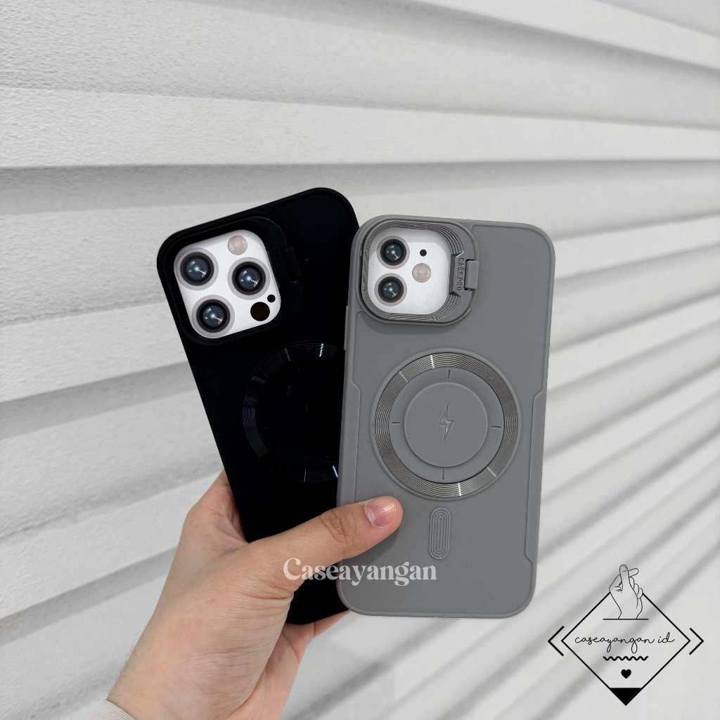 Magflex Stand Case For Iphone (11 - 17) 11 12 13 14 15 16 17 PRO MAX AIR Casing Lucu Standing Magsafe Magnet Casing