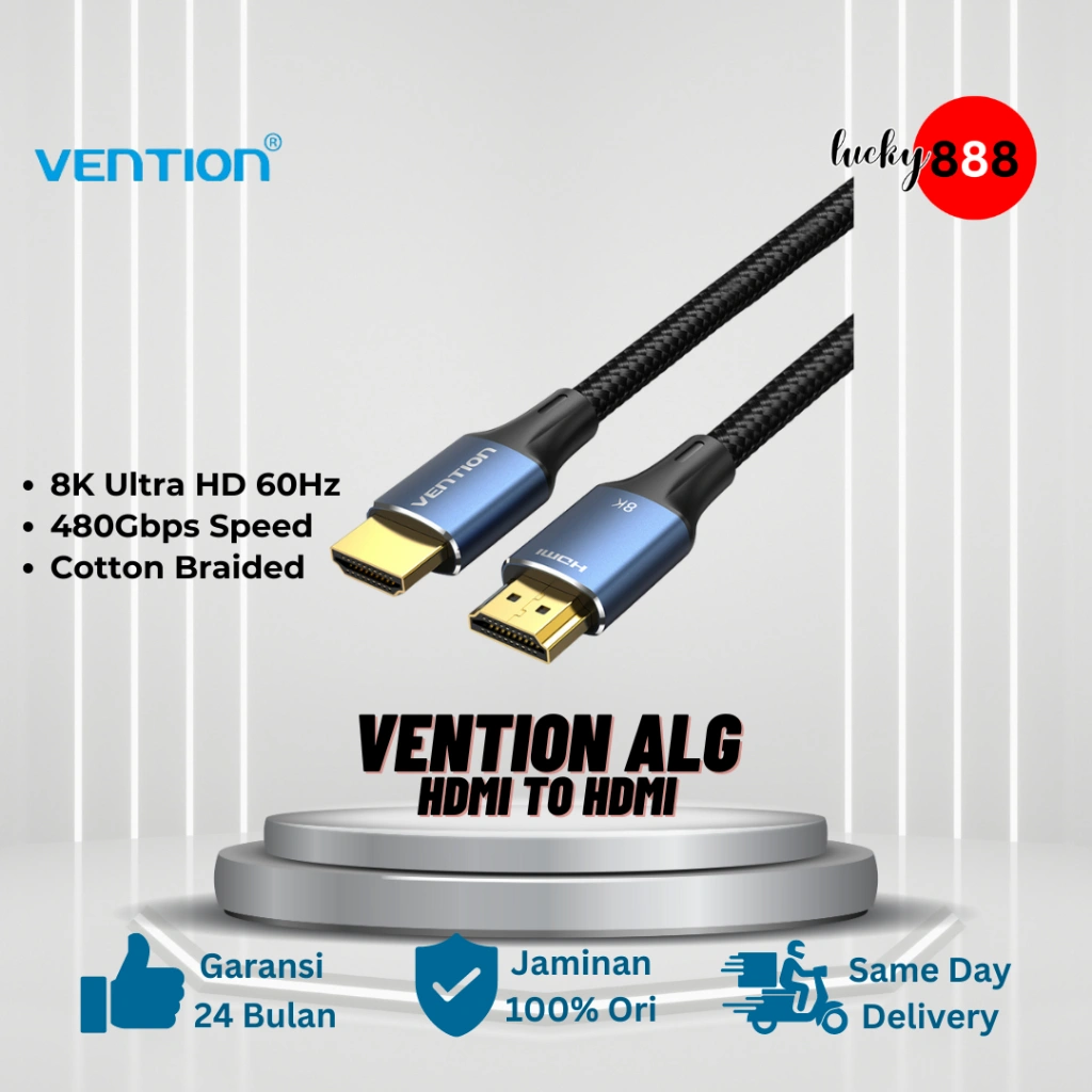 Vention Cable HDMI 2.1 8K FUHD 144Hz 1M 2M 3M 5M 10M 15M Braided ALG Kabel HDMI Premium