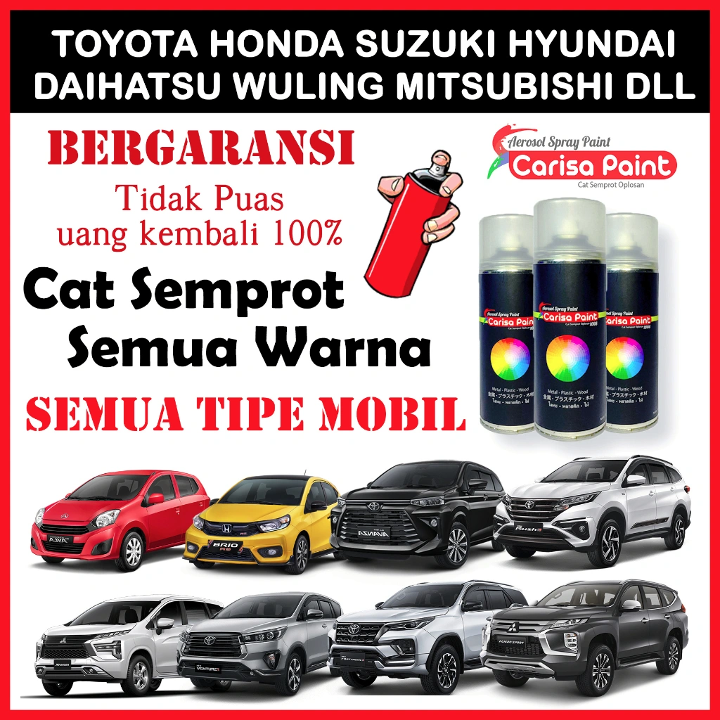 Cat Semprot Mobil Duco Custom Cat Spray Mobil Aerosol Custom Carisa Paint BUKAN Pylox Pilox Samurai Bukan Cat Oles TOYOTA AVANZA DLL