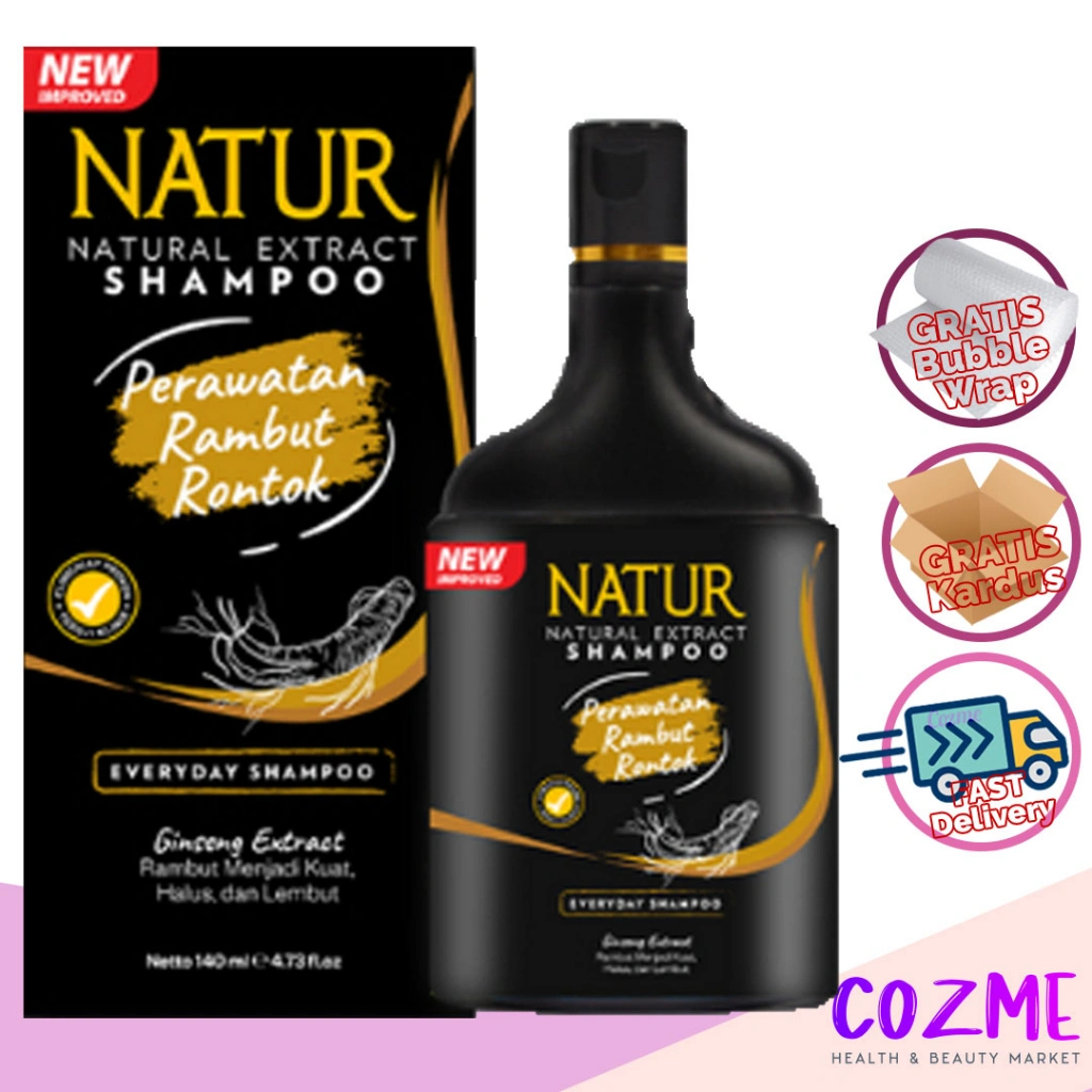NATUR Shampoo Ginseng Anti Rontok 140mL