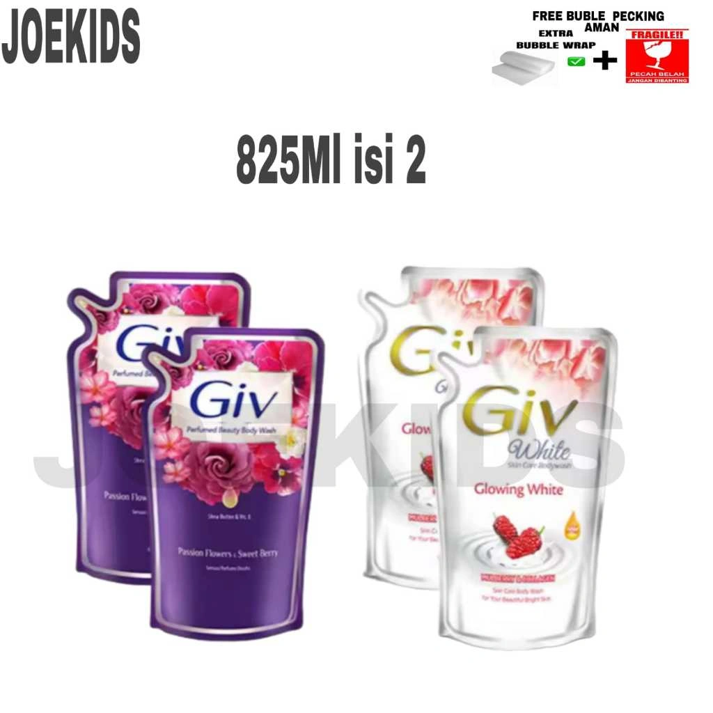[ Paket Isi 2] Give Sabun Mandi Cair Glowing White 800 & Sweet Berry 800