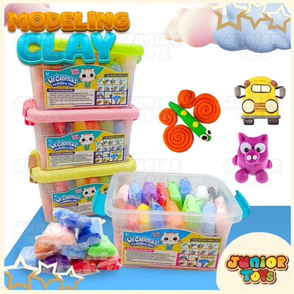 Polymer Clay Box Mainan Lilin Plastisin Edukasi Anak Creative Toys