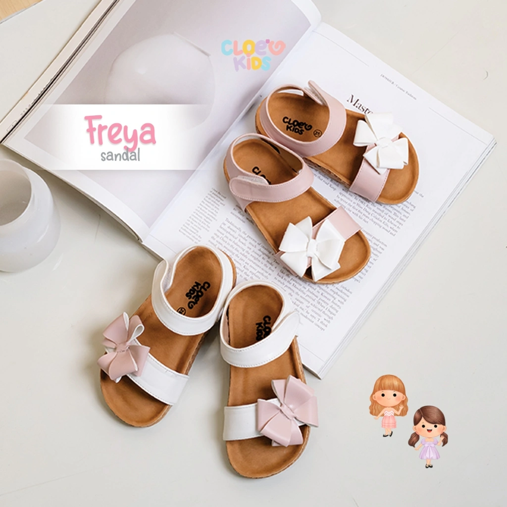 CLOEVKIDS - Freya Size 22-35 Sepatu Sandal Anak Perempuan Lucu Slop Flat