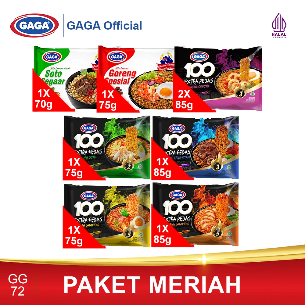 Paket Spesial All Varian Gaga 100 Mie Instant (GG72)