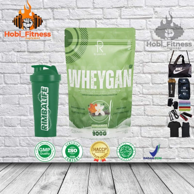 WHEYGAN Rimba Whey Protein Vegan Pea Plant Protein  2lbs & 350 gram Rimbalife Suplemen Fitness Diet Meal Replacement Pengganti