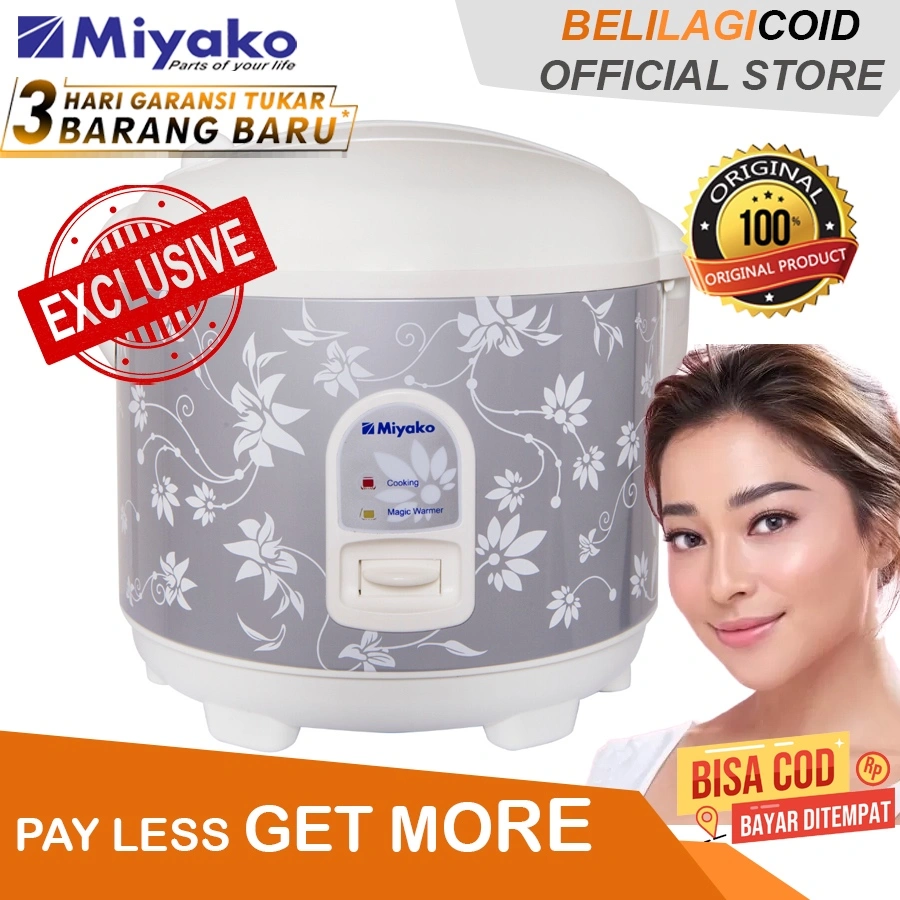 Miyako Magic Com Penanak Nasi 3 in 1 MCM 528 / Megicom Miyako MCM-528 / Magic Com Miyako 3in1 MCM528 / Rice Cooker Miyako MURAH MCM 528 / Miyako Rice Cooker