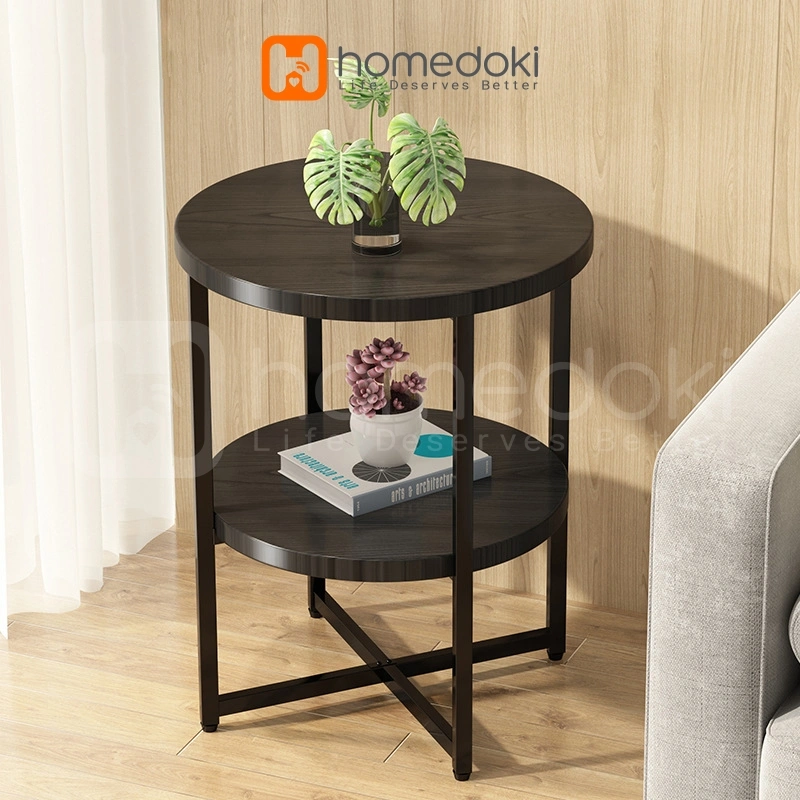 Homedoki Meja Tamu/Meja Ruang Tamu/Meja Sudut/Meja Cafe/Meja Ruang Tamu Minimalis