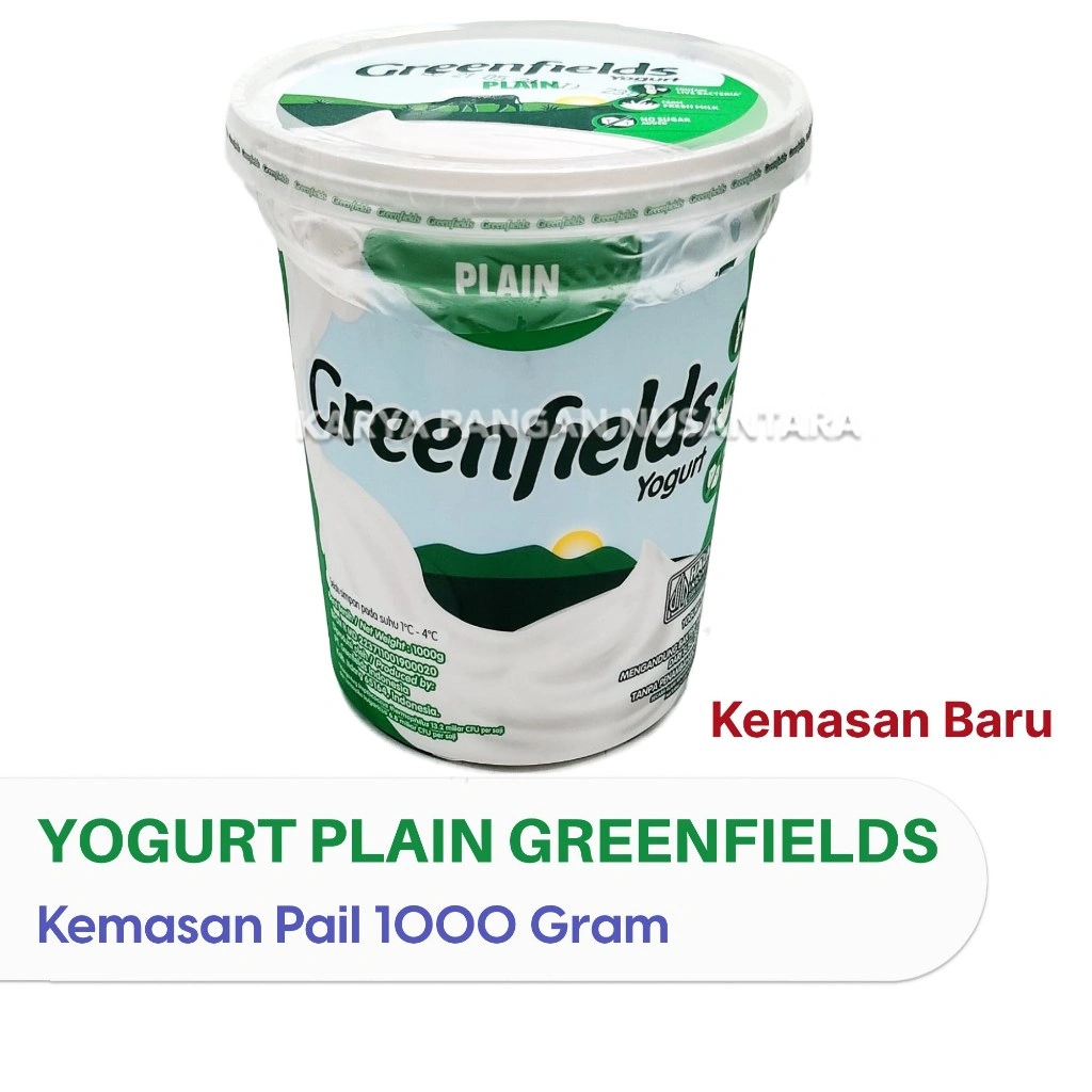 GREENFIELDS YOGURT PLAIN GREENFIELDS YOGHURT PLAIN NO SUGAR CUP 1KG