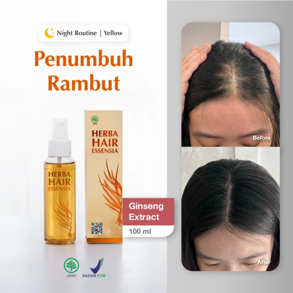 Hair Tonic Essential / herba hair essentia yellow - Kuning 100ml Penumbuh Rambut | Hair growth | Anti lepek