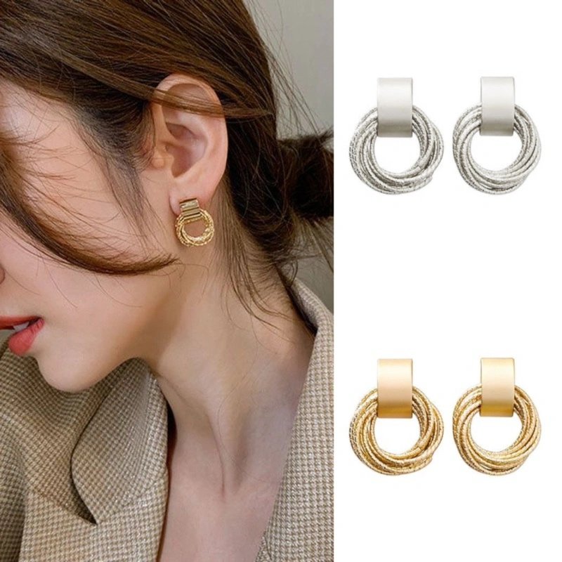 Matilda Ring Circle Stud Earrings Anting Tusuk Bulat Korea Korean Style Edgy