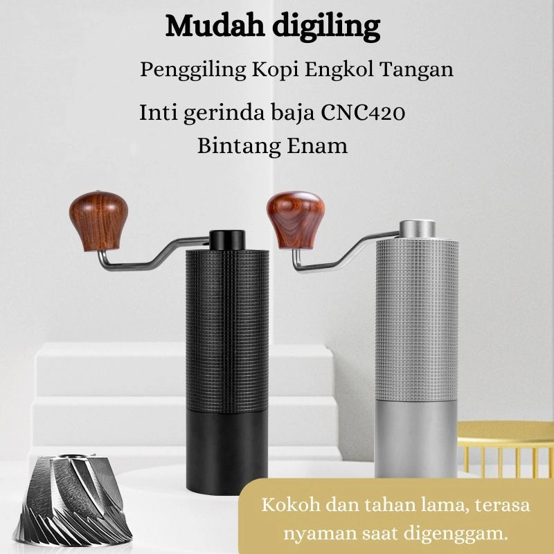 【Ready stok】Penggiling Kopi, Penggiling Kopi Tangan, Pembuat Kopi Manual, Inti Baja, Penggiling Tangan