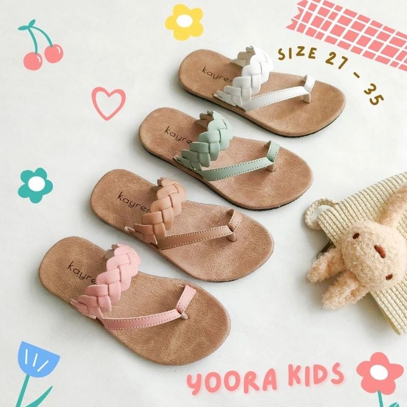 SANDAL ANAK PEREMPUAN YOORA KEPANG / SENDAL JEPIT ANAK KIDS KAYREN