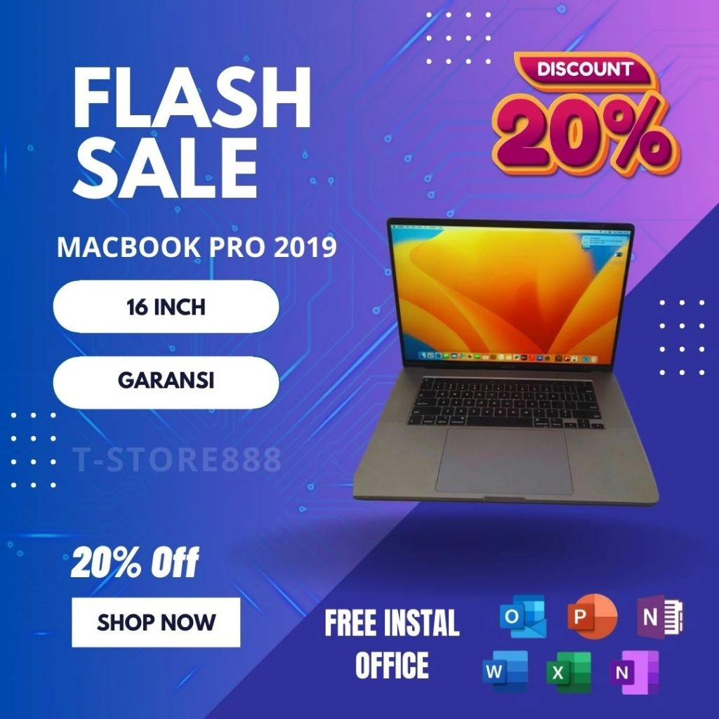 Macbook Pro 2019 16" 8 Core i9 32/ 1 TB Dual VGA Radeon Pro 5300M MULUS
