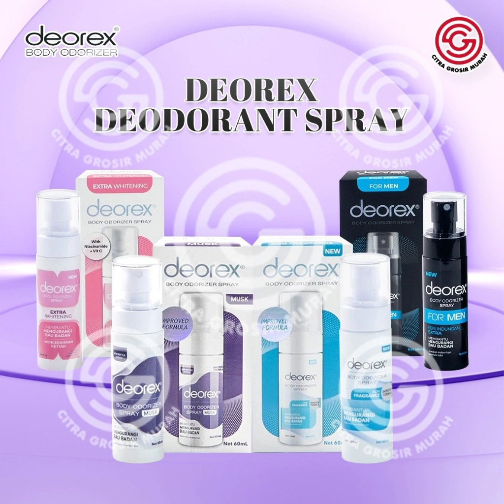 Deorex Body Odorizer Spray 60mL || Body Spray || Penghilang Bau Ketiak & Bau Kaki