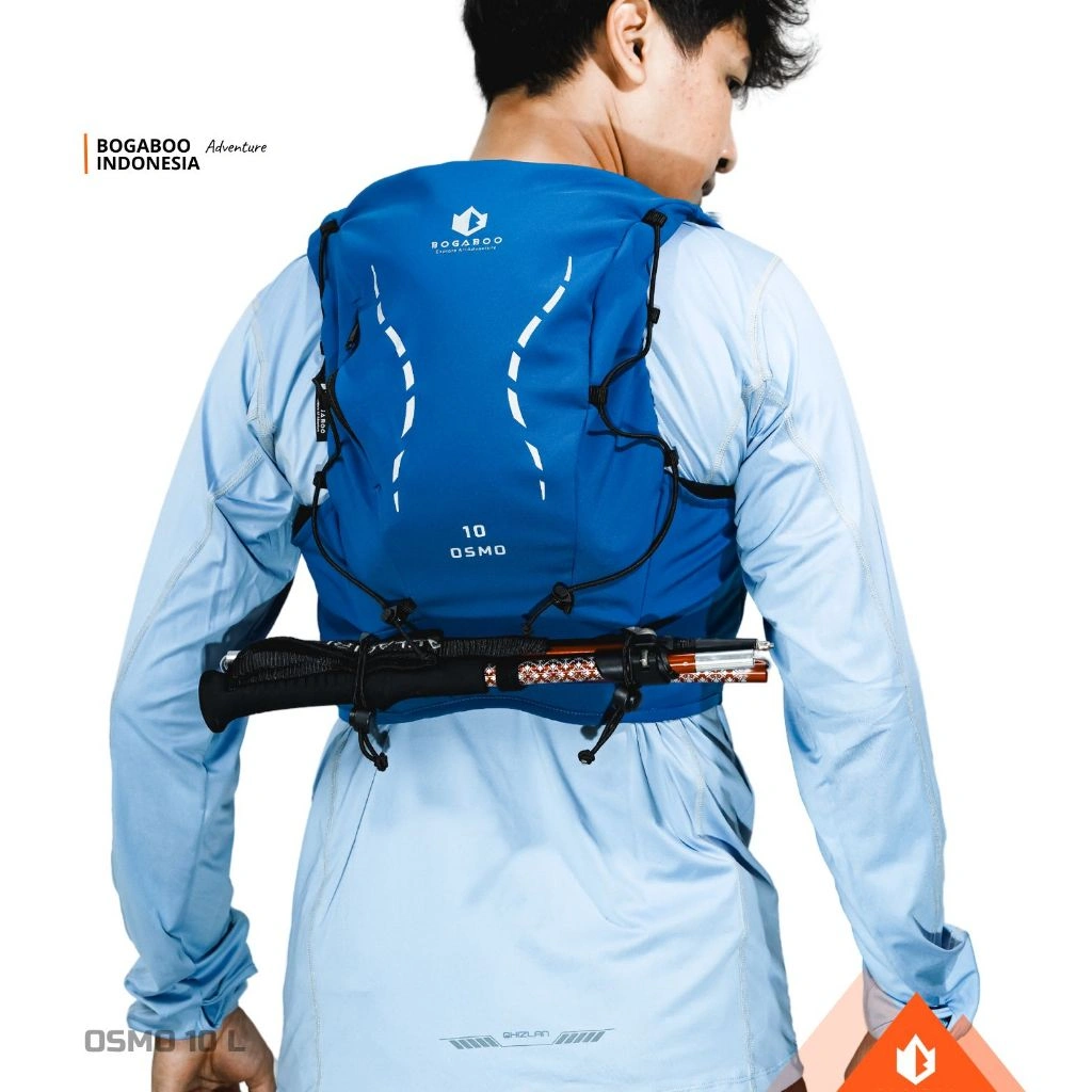 Tas Hydropack trail running BOGABOO OSMO 10 L - tas lari - tas running - tas motorcross - tas sepeda - tas waterbladder - vest pria wanita - tas hiking - bycycle backpack - tas marathon - tas rompi - tas olahraga - tas punggung sepeda